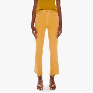 MOTHER, The Hustler Ankle Frey Tinsel Jeans in Yellow